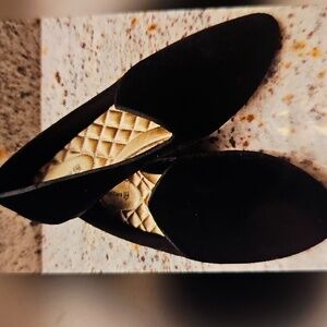 Birdies The Heron Black Velvet Flat Slip on Loafer 8.5